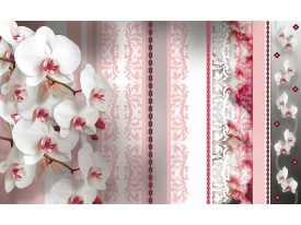 Fotobehang Papier Bloemen, Orchideeën | Roze | 254x184cm