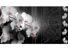 Fotobehang Vlies | Bloemen, Orchidee | Zwart | 368x254cm (bxh)