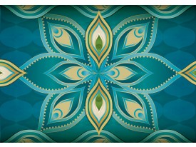 Fotobehang Abstract | Groen, Blauw | 104x70,5cm