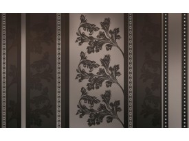 Fotobehang Papier Bloemen | Zwart, Grijs | 254x184cm