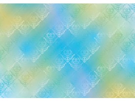 Fotobehang Papier Klassiek | Blauw, Groen | 254x184cm