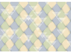 Fotobehang Papier Abstract | Geel, Groen | 368x254cm
