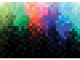 Fotobehang Abstract | Zwart, Blauw | 104x70,5cm