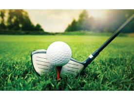 Fotobehang Golf | Groen, Wit | 312x219cm