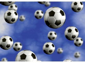 Fotobehang Papier Voetbal | Blauw | 254x184cm
