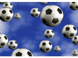 Fotobehang Vlies | Voetbal | Blauw | 368x254cm (bxh)