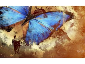 Fotobehang Vlinder, Abstract | Blauw | 208x146cm