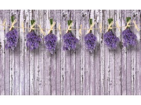 Fotobehang Hout, Bloemen | Paars | 104x70,5cm