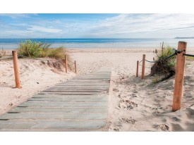 Fotobehang Strand, Zee | Blauw | 312x219cm