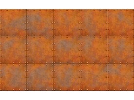 Fotobehang Vlies | Metaallook | Bruin, Oranje | 368x254cm (bxh)