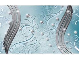 Fotobehang Abstract | Blauw, Zilver | 104x70,5cm