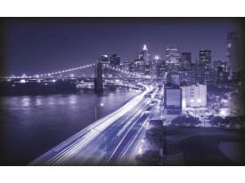 Fotobehang Papier New York | Blauw | 254x184cm