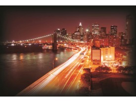 Fotobehang Papier New York | Oranje | 254x184cm