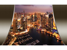 Fotobehang Skyline, Steden | Bruin | 208x146cm