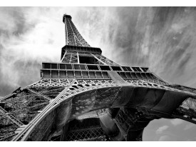 Fotobehang Papier Eiffeltoren, Parijs | Grijs | 254x184cm
