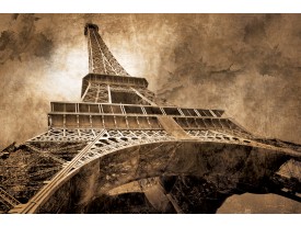 Fotobehang Eiffeltoren, Parijs | Sepia | 152,5x104cm