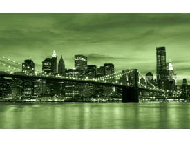 Fotobehang Papier New York | Groen | 254x184cm