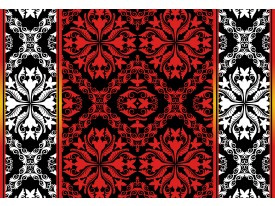 Fotobehang Papier Abstract | Rood, Zwart | 254x184cm