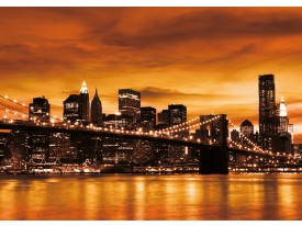 Fotobehang Papier New York | Oranje | 368x254cm