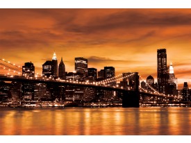 Fotobehang Vlies | New York | Oranje | 368x254cm (bxh)