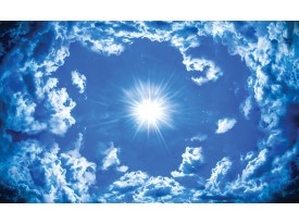 Fotobehang Papier Lucht, Wolken | Blauw | 368x254cm