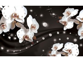 Fotobehang Papier Orchideeën, Bloemen | Wit | 254x184cm