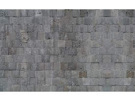 Fotobehang Stenen, Muur | Grijs | 208x146cm