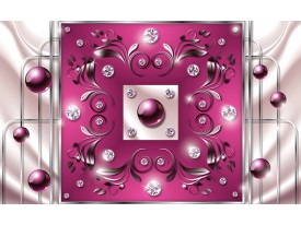 Fotobehang Modern, Slaapkamer | Roze, Zilver | 152,5x104cm