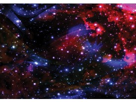 Fotobehang Nacht, Sterren | Blauw | 208x146cm