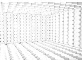 Fotobehang Papier 3D | Wit, Grijs | 254x184cm
