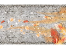 Fotobehang Papier Muur, Modern | Oranje | 254x184cm
