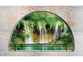 Fotobehang Natuur, Muur | Groen | 152,5x104cm
