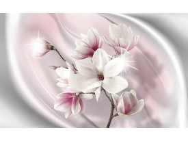 Fotobehang Bloemen, Magnolia | Roze | 208x146cm