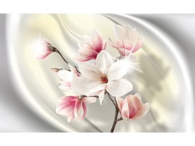 Fotobehang Papier Bloemen, Magnolia | Roze | 368x254cm