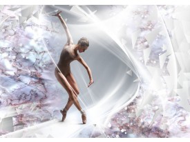 Fotobehang Dansen, ballet | Zilver | 208x146cm