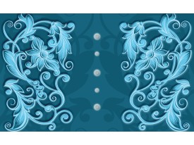 Fotobehang Papier Klassiek | Turquoise, Blauw | 254x184cm