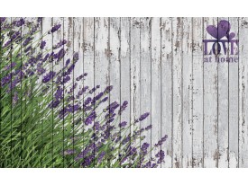 Fotobehang Hout, Lavendel | Grijs | 152,5x104cm