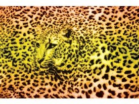 Fotobehang Luipaard | Geel, Groen | 104x70,5cm