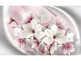 Fotobehang Papier Magnolia, Bloemen | Roze | 368x254cm