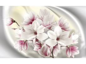 Fotobehang Magnolia, Bloemen | Zilver | 152,5x104cm