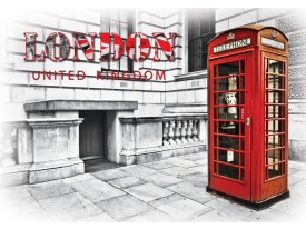 Fotobehang England, London | Rood | 104x70,5cm