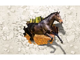 Fotobehang Papier Paard, Abstract | Bruin | 254x184cm