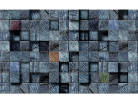 Fotobehang Vlies | Hout | Blauw | 368x254cm (bxh)