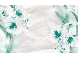 Fotobehang Papier Bloemen, Modern | Groen | 254x184cm