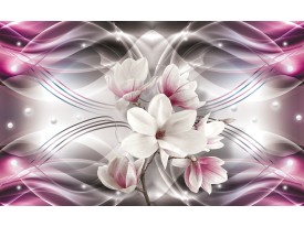 Fotobehang Magnolia, Bloemen | Roze | 208x146cm