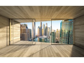 Fotobehang Vlies | Steden, Skyline | Grijs | 368x254cm (bxh)