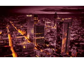 Fotobehang Vlies | Skyline | Paars | 368x254cm (bxh)