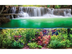 Fotobehang Natuur, Waterval | Groen | 416x254