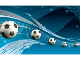 Fotobehang Vlies | Voetbal | Blauw, Wit | 368x254cm (bxh)