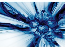 Fotobehang Vlies | Abstract | Blauw, Wit | 368x254cm (bxh)